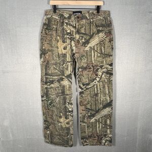 Mossy Oak Camo Pants Mens Size 36x32 Straight Leg Relaxed Fit 100% Cotton Read